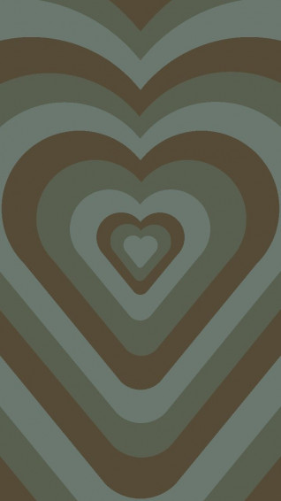 Brown And Green Heart Wallpaper iPhone