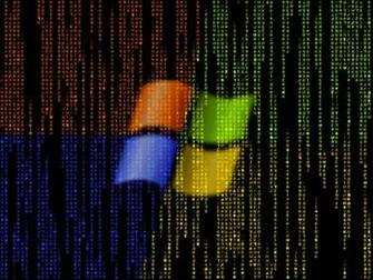 Logo Do Windows Matrix Papel De Parede Sobre