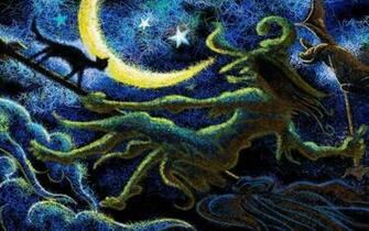Witch Black Cat Halloween HD Wallpaper