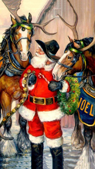 Celebrate The Holiday Season In Cowboy Style Wallpaper