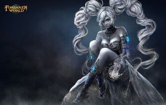 Dark Age Forsaken World Girl Werewolf Lycan Night Wallpaper