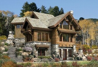 Log Cabin Home Wallpaper