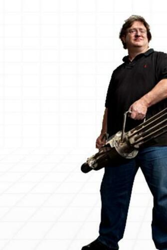 Gabe Newell Minigun Analogue A Hate Story Wallpaper Art HD