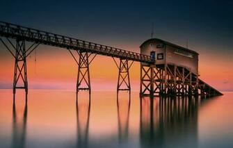 Wallpaper Sea Pierce Glow Boathouse Image For Desktop Section