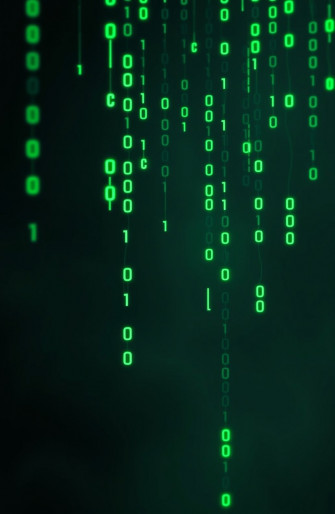 Matrix Binary Code Falling Wallpaper