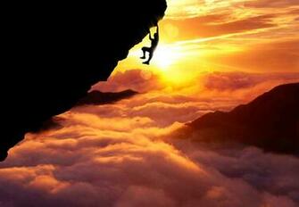 Picture Climbers Silhouette Cliff Nature Mountaineering