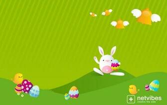 Easter Bunies Wallpaper Stock Photos