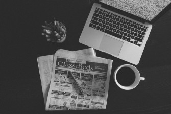 Black And White Newspaper Wallpaper