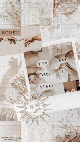 Aesthetic Collage Sticker By Katie Regan iPhone Wallpaper