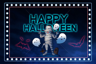 Halloween Neon Background Creative Image Wallpaper