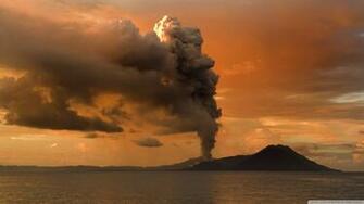 Volcanic Eruption In Papua New Guinea 4k HD Desktop Wallpaper