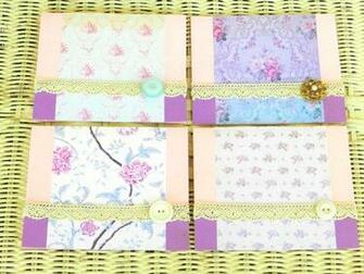 Cottage Chic Card Set Antique Wallpaper Design Handmade Cards Via
