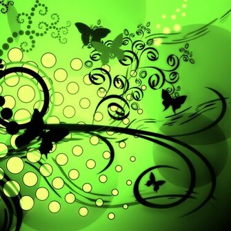 Green Butterflies Wallpaper iPad
