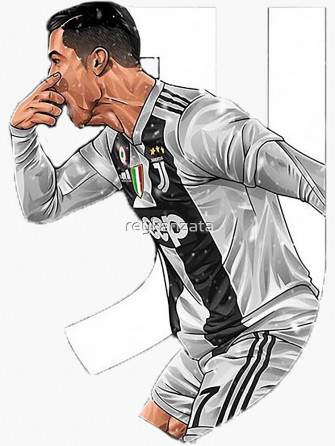 Watercolor Cr7 Art Sticker By Reykanzata