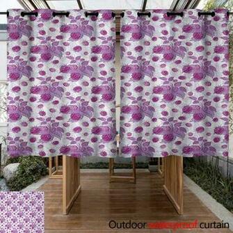 Amazon Onefzc Outdoor Grommet Top Curtain Panel Mauve Retro