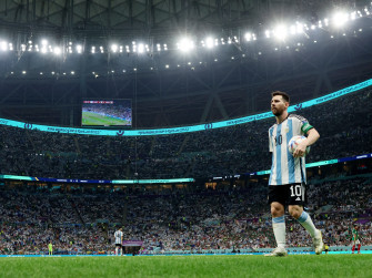Photos Messi Magic Guides Relieved Argentina Past Mexico In