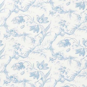 Schumacher Toile De Fleurs Delft Wallpaper Samples
