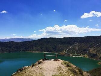 HD Wallpaper Ecuador Quilotoa River Sky Clouds Nature