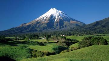 Landscapes New Zealand Taranaki Egmont National Park Snow