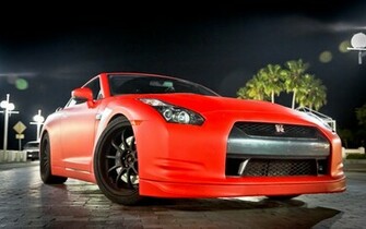 Nissan Gtr Matte Red Wallpaper HD Car