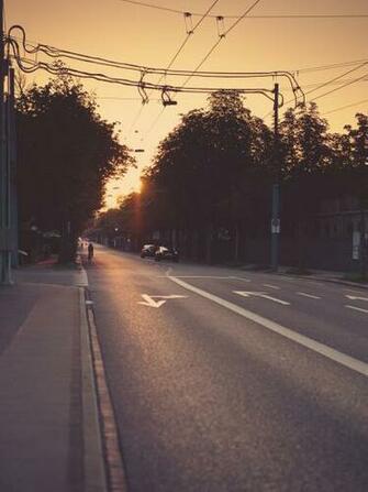 Urban Street Sunset Light Android Wallpaper