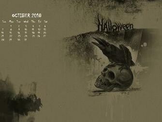 October Screensaver Background Calendar