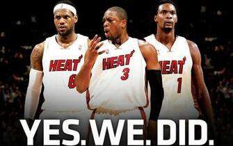Nba Wallpaper Miami Heat Lebron James Dwyane Wade Chris Bosh