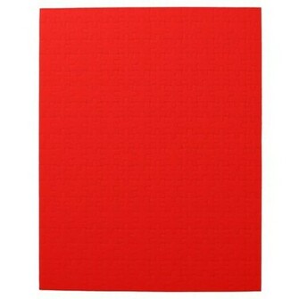 Puzzle With Bright Neon Red Background