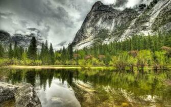 Of A Small Mountain Lake HD Desktop Wallpaper