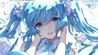 Cute Hatsune Miku Smile Face Wallpaper Anime Image