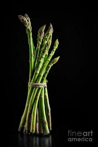 Asparagus On Black Background Photograph By Jelena Jovanovic
