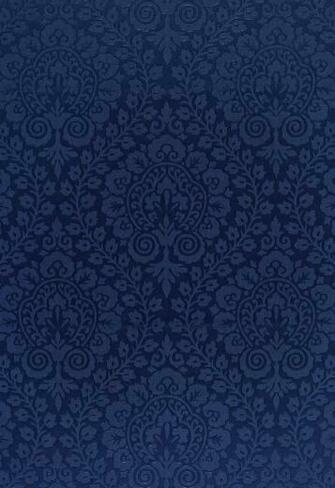 Fabric Amalfi Damask In Navy Schumacher Headboard
