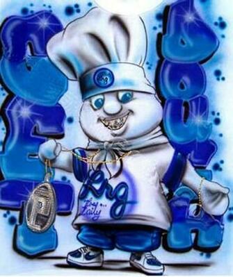 Gangsta Pillsbury Dough Boy Image Graphic Picture Photo