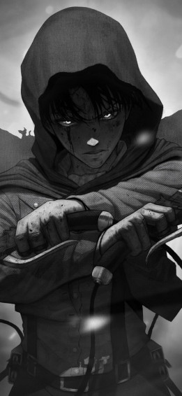 Resolution Levi Ackerman Monochrome iPhone Xs