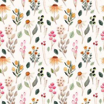 Floral Wallpaper Botanical Watercolor Wildflower