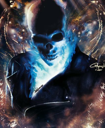 Blue Ghost Rider By Wolv3rin3
