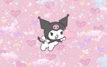 Sanrio Kuromi Cute Pink Aesthetic Desktop Pc Wallpaper In