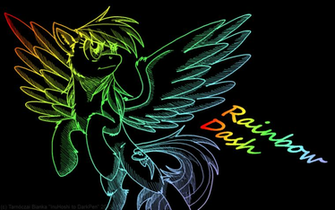 Neon Rainbow Dash By Inuhoshi To Darkpen
