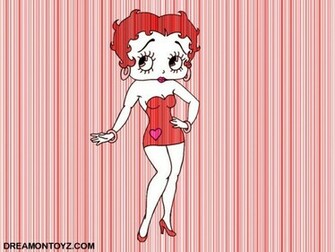 Betty Boop Pictures Archive Striped Wallpaper