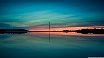 Summer Sunset Reflection Wallpaper HD Res