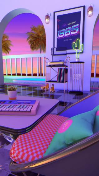 Turn Back Time Synthwave Art By Dennybusyet In Vaporwave