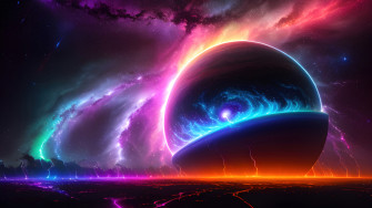 Galaxy Colorful Outer Space 4k Wallpaper iPhone HD Phone 7411l