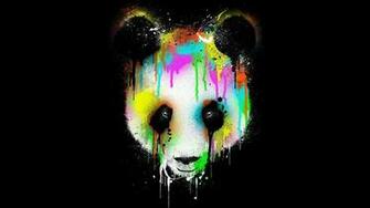Colorful Panda Face Wallpaper