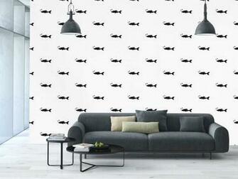 Amazon Large Wall Mural Sticker Aquarium Cute Little Black
