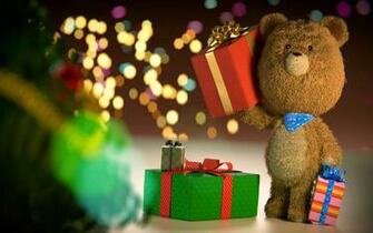 Teddy Bear With Gifts Computer Desktop Wallpaper Pictures Image