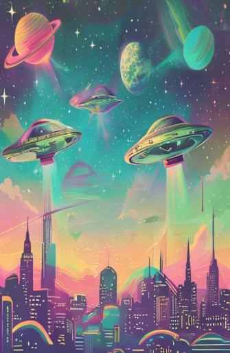 Retro Sci Fi Wallpaper
