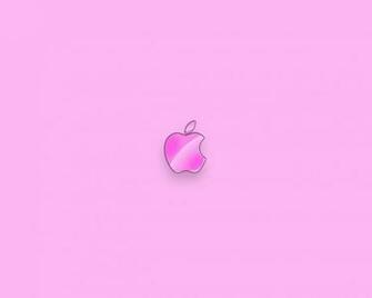 Cute Pink Mac Logo On A Background Wallpaper Title