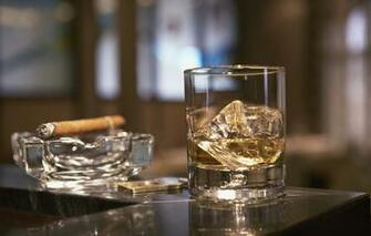 Wallpaper Glass Ice Cigar Whiskey Ashtray Stand Image For