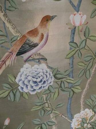 Chloe Van Paris De Gournay Hand Painted Wallpaper