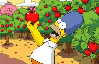 Homer Simpson Apple Wallpaper